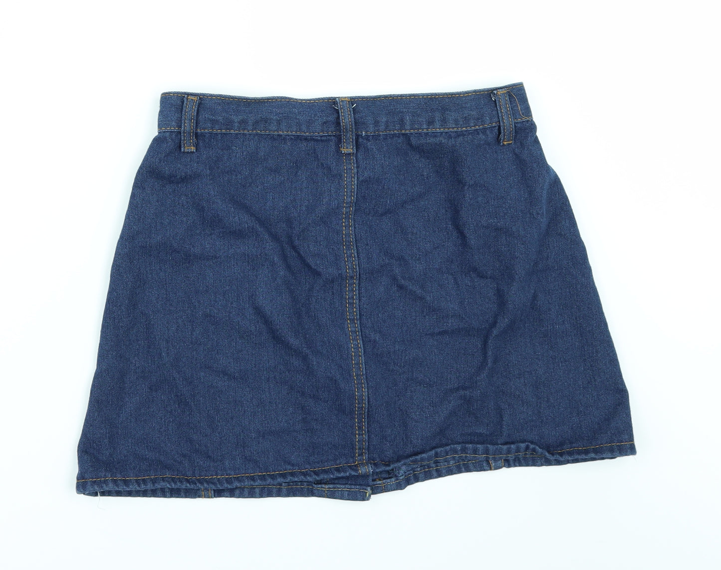 Preworn Womens Blue  Denim Mini Skirt One Size