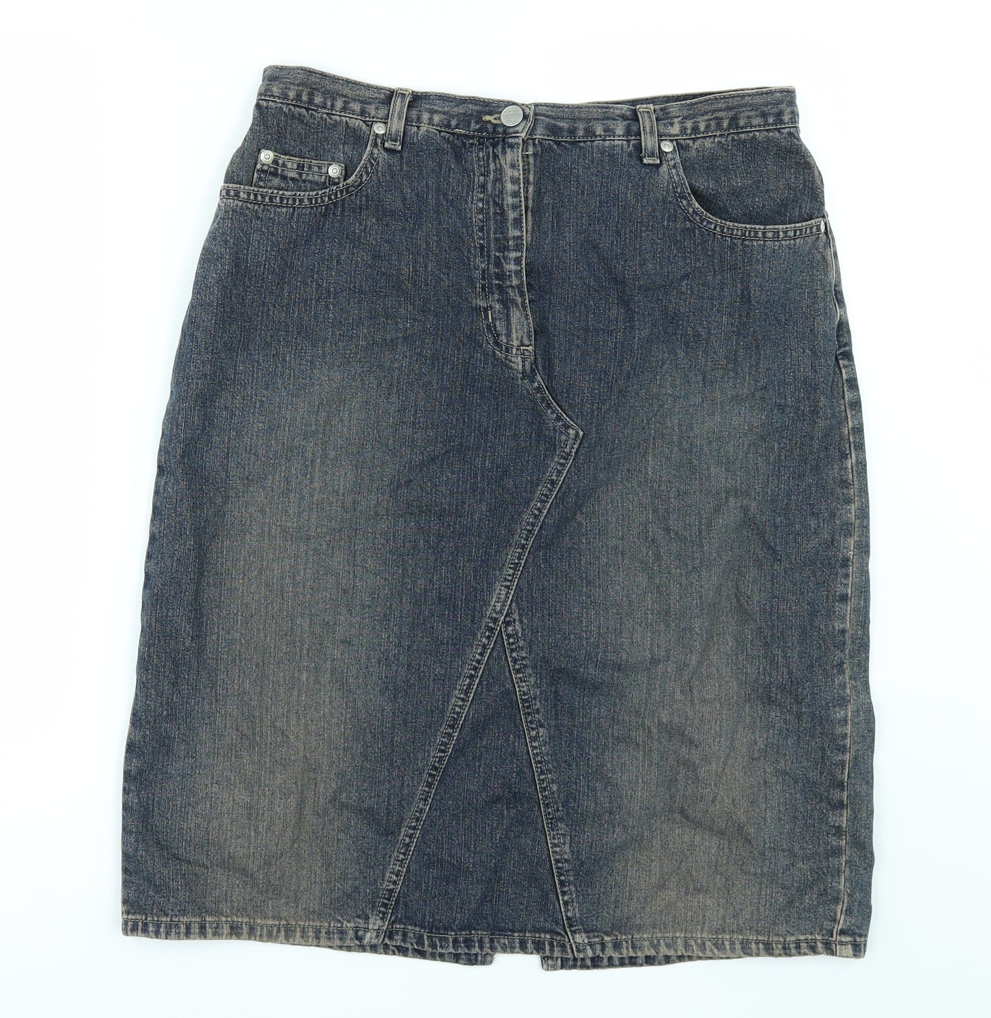 George Womens Blue  Denim A-Line Skirt Size 14