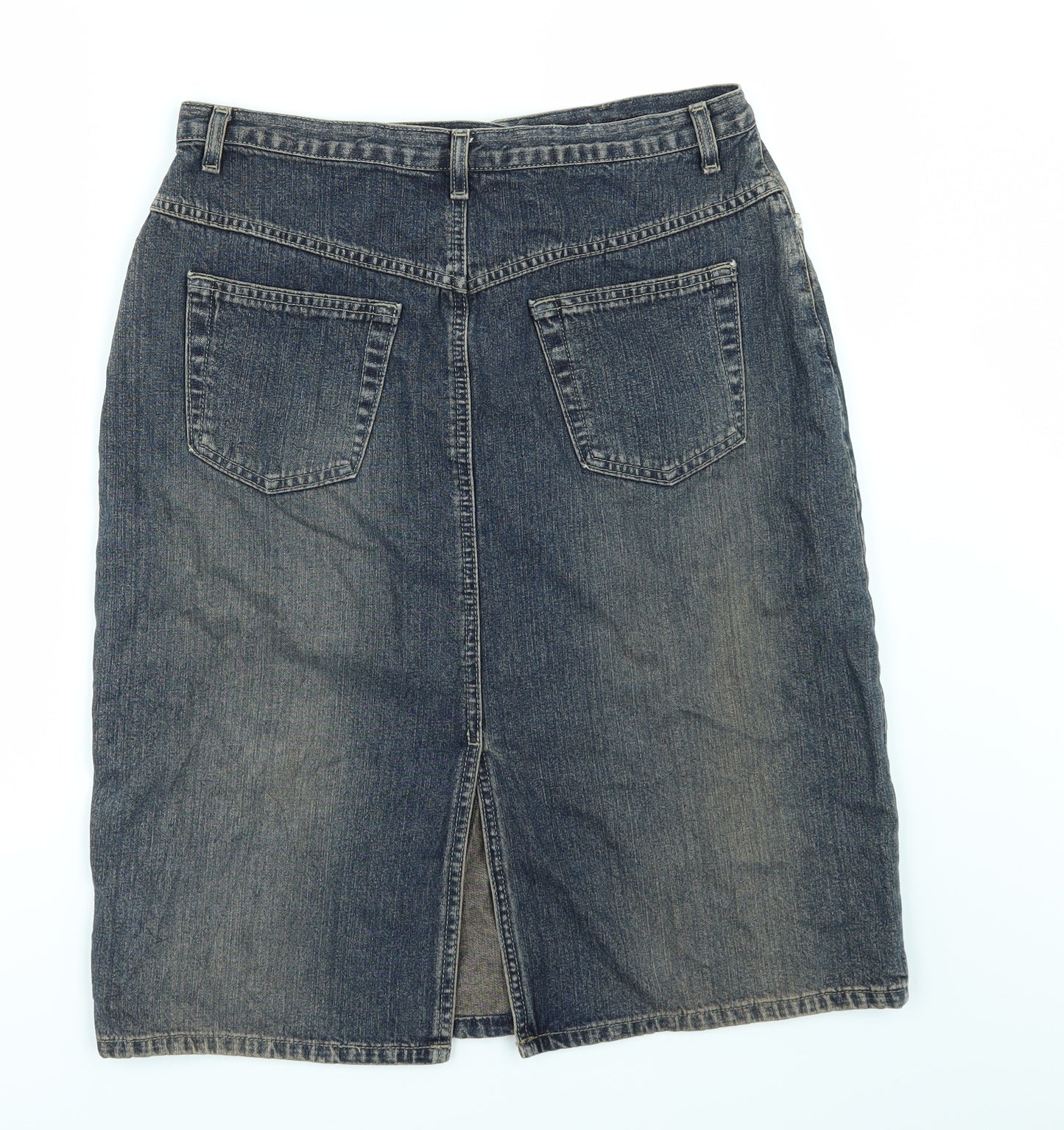 George Womens Blue  Denim A-Line Skirt Size 14