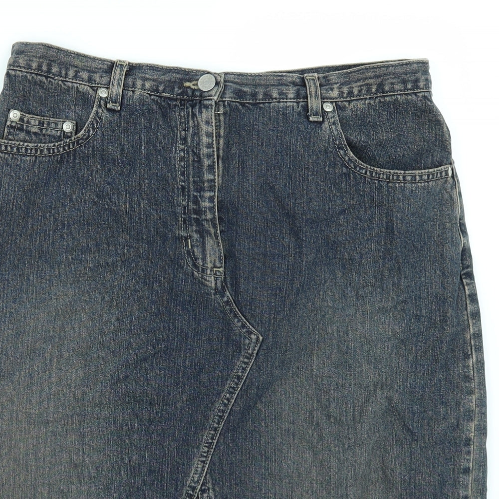 George Womens Blue  Denim A-Line Skirt Size 14