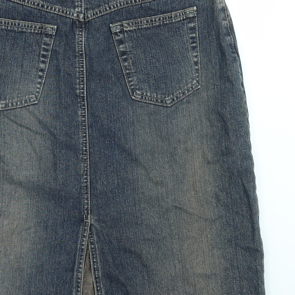 George Womens Blue  Denim A-Line Skirt Size 14