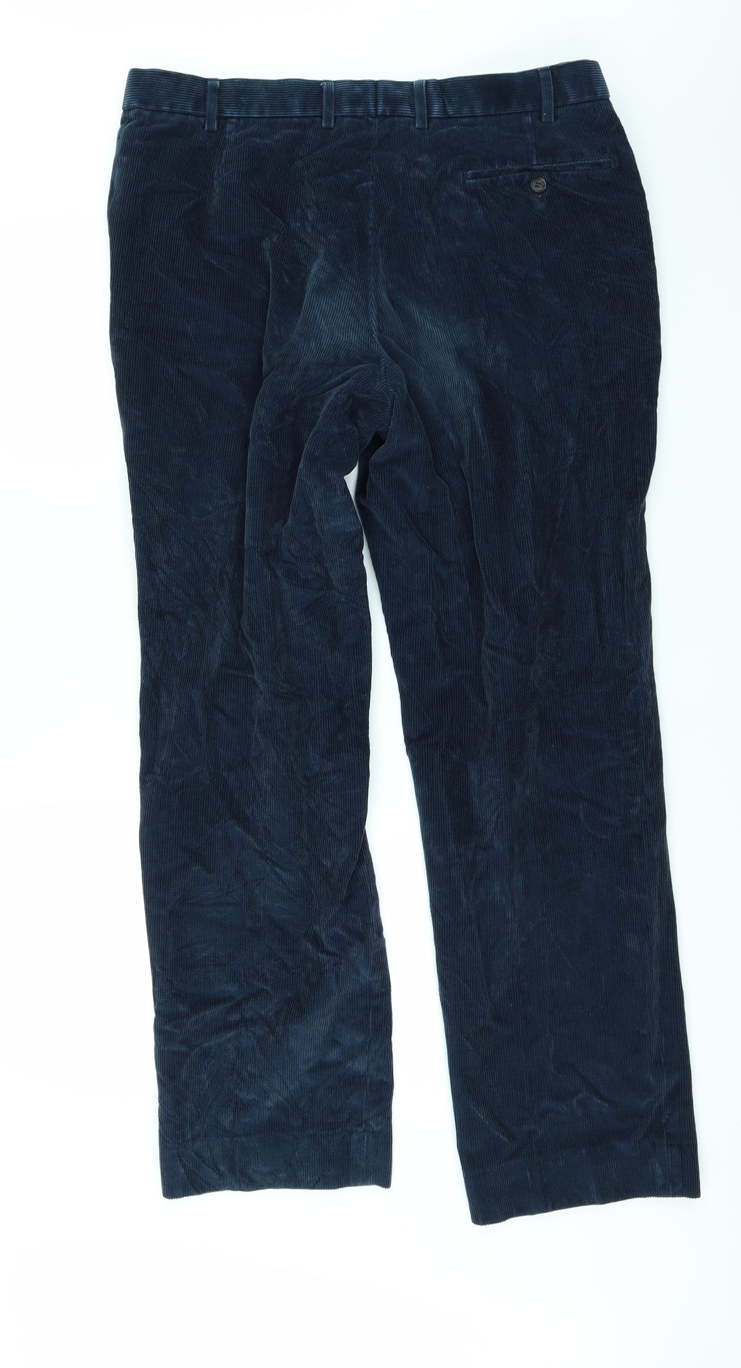 Marks and Spencer Mens Blue  Corduroy Straight Jeans Size 38 L31 in