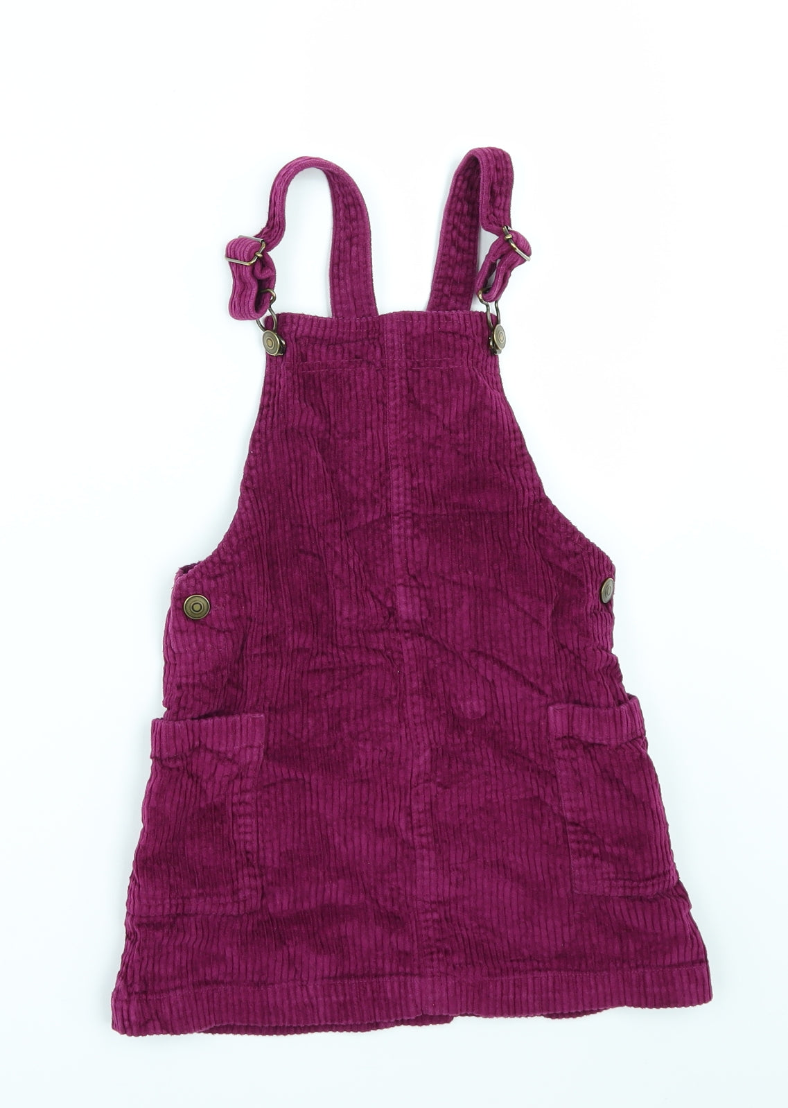 John Lewis Girls Red  Corduroy Pinafore/Dungaree Dress  Size 6 Years