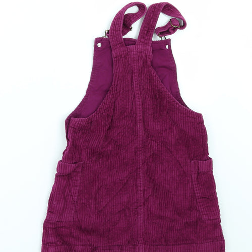 John Lewis Girls Red  Corduroy Pinafore/Dungaree Dress  Size 6 Years