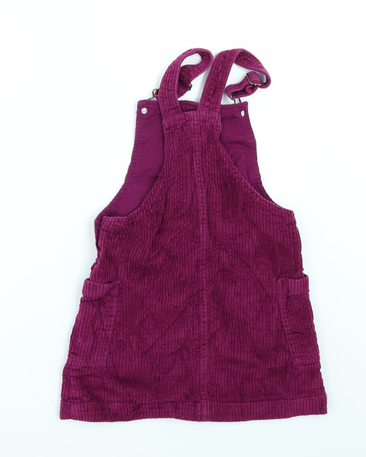 John Lewis Girls Red  Corduroy Pinafore/Dungaree Dress  Size 6 Years