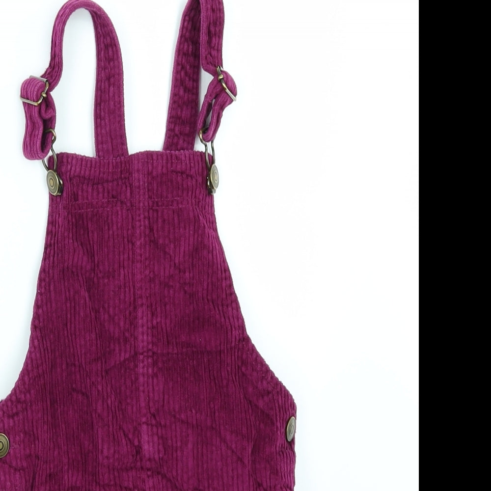 John Lewis Girls Red  Corduroy Pinafore/Dungaree Dress  Size 6 Years