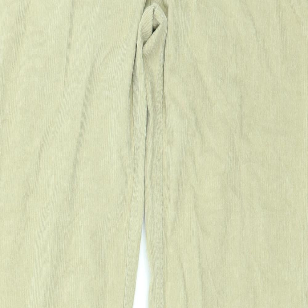 Oasis Womens Beige  Corduroy Flared Jeans Size 14 L33 in