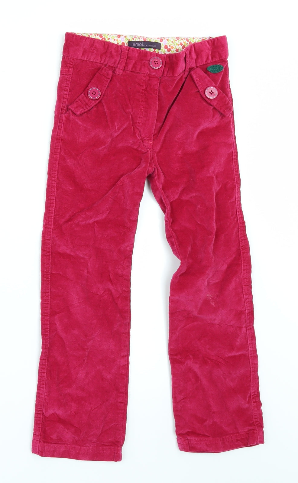 Emoi Girls Purple  Velour Straight Jeans Size 6 Years