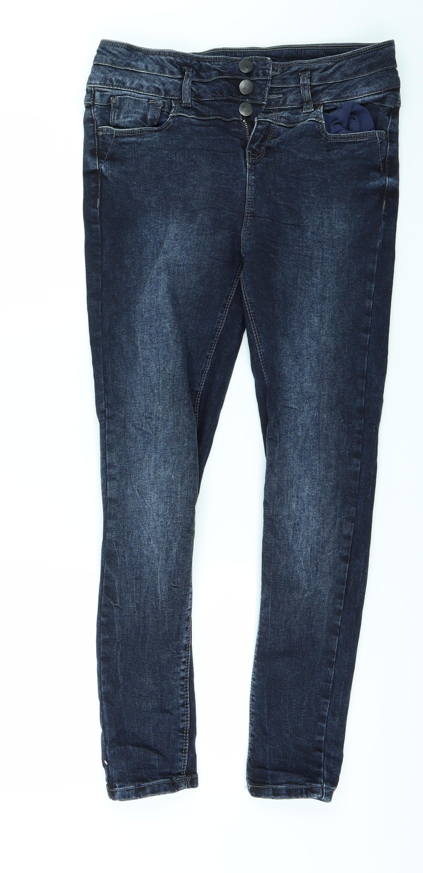 New Look Womens Blue  Denim Skinny Jeans Size 12 L29 in