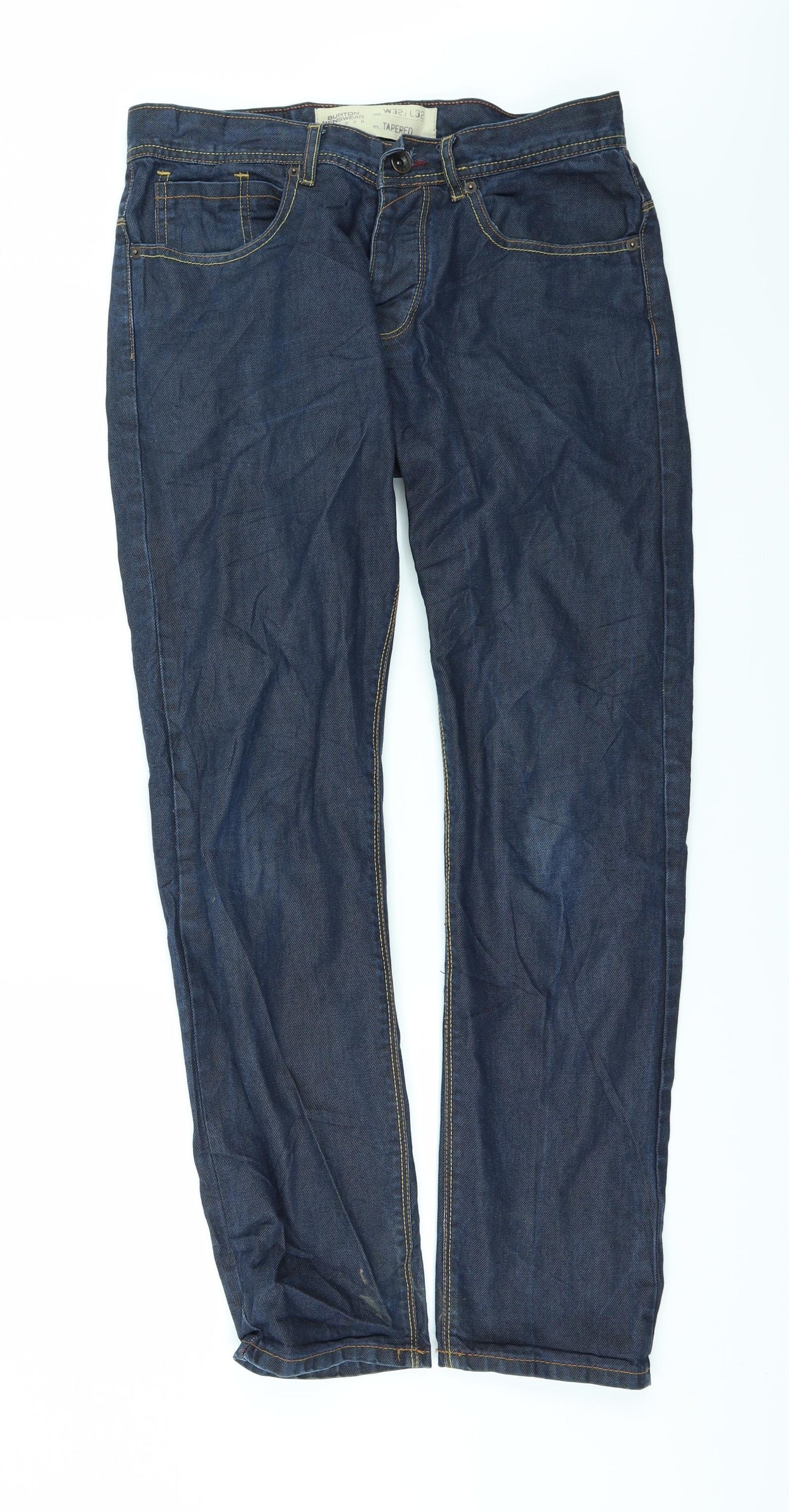 Burton Mens Blue  Denim Straight Jeans Size 32 in L32 in