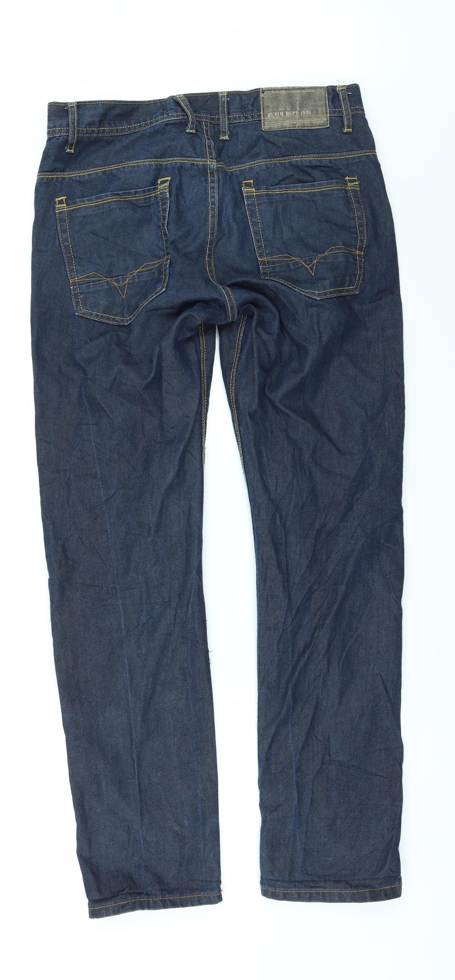 Burton Mens Blue  Denim Straight Jeans Size 32 in L32 in