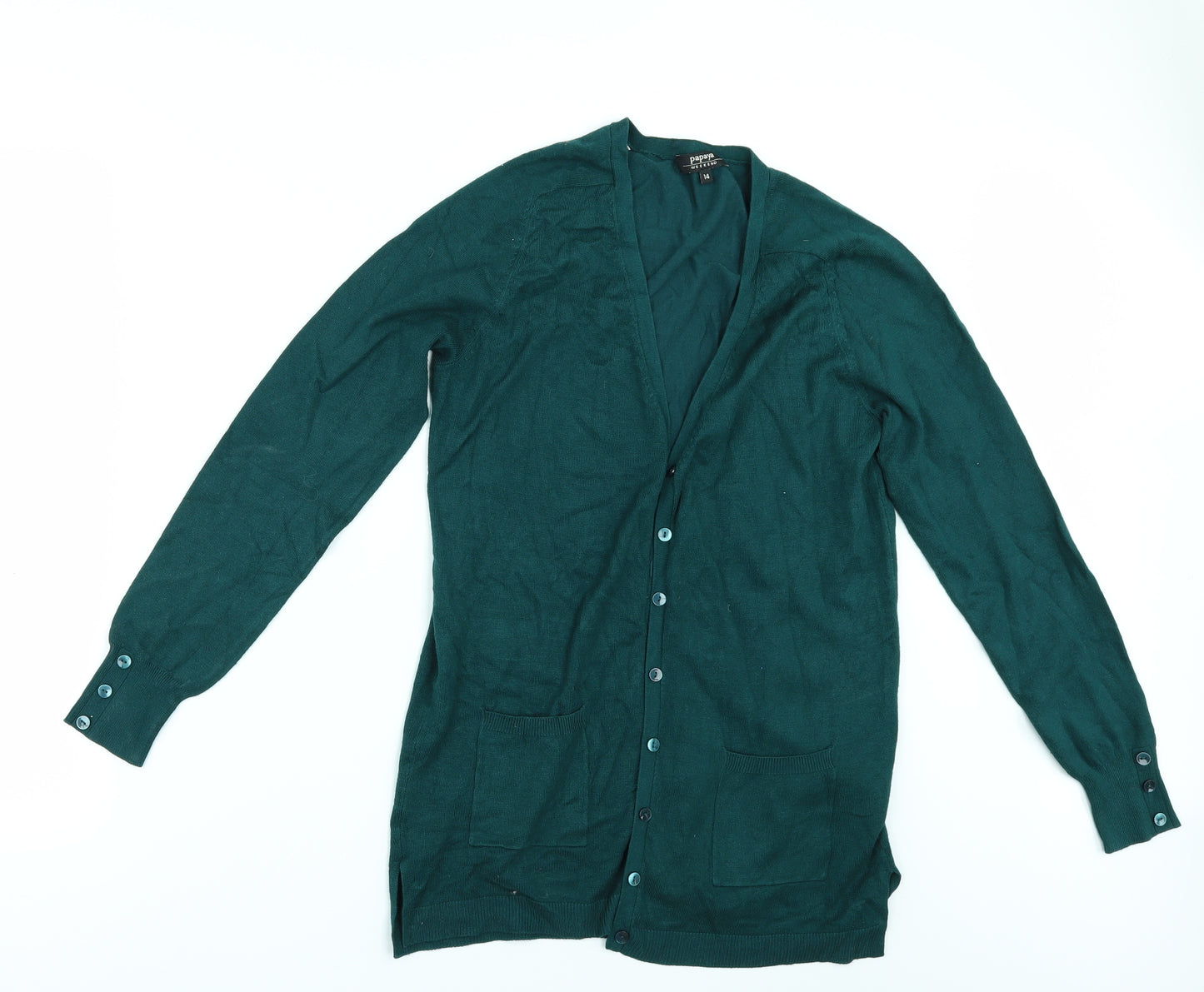 Papaya Womens Green   Cardigan Jumper Size 14