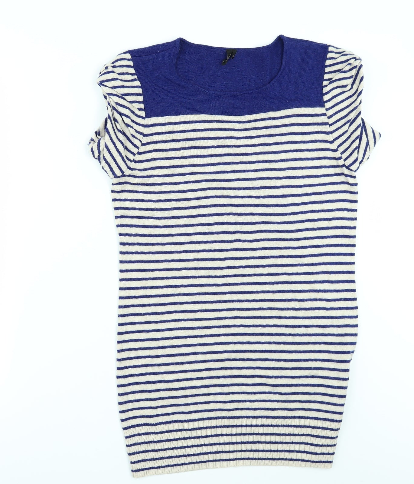 Topshop Womens Beige Striped  Pullover Jumper Size 12