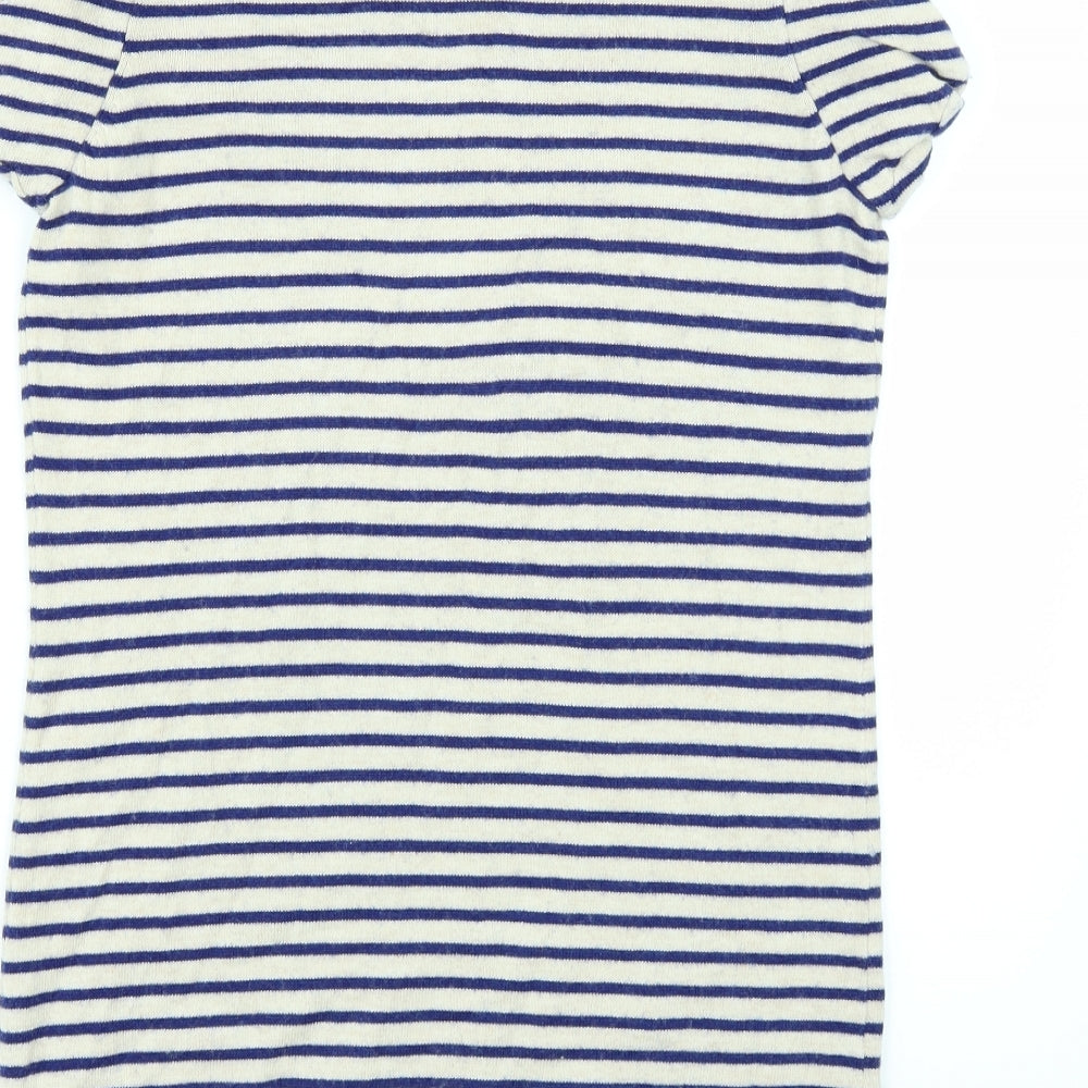 Topshop Womens Beige Striped  Pullover Jumper Size 12