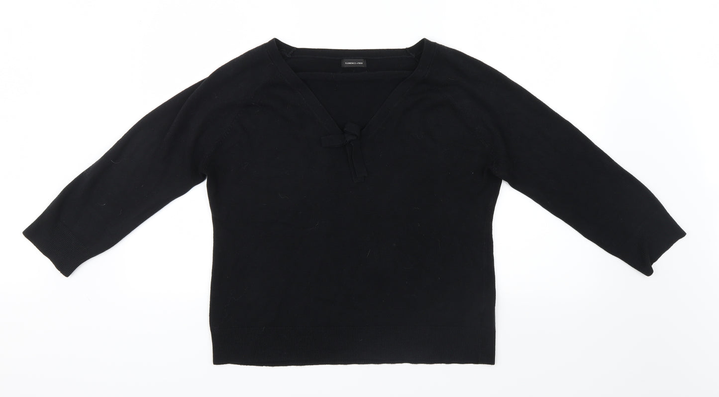 Florence + Fred Womens Black  Knit Pullover Jumper Size 20