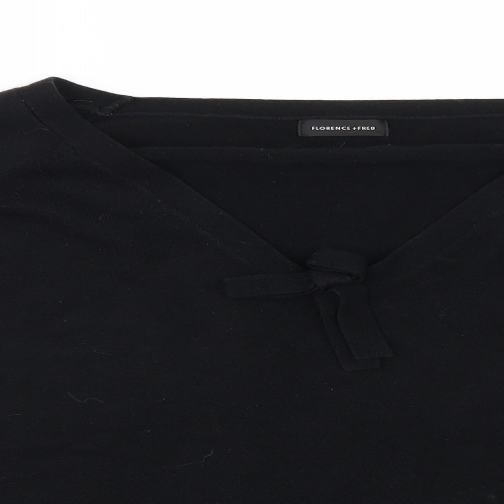 Florence + Fred Womens Black  Knit Pullover Jumper Size 20