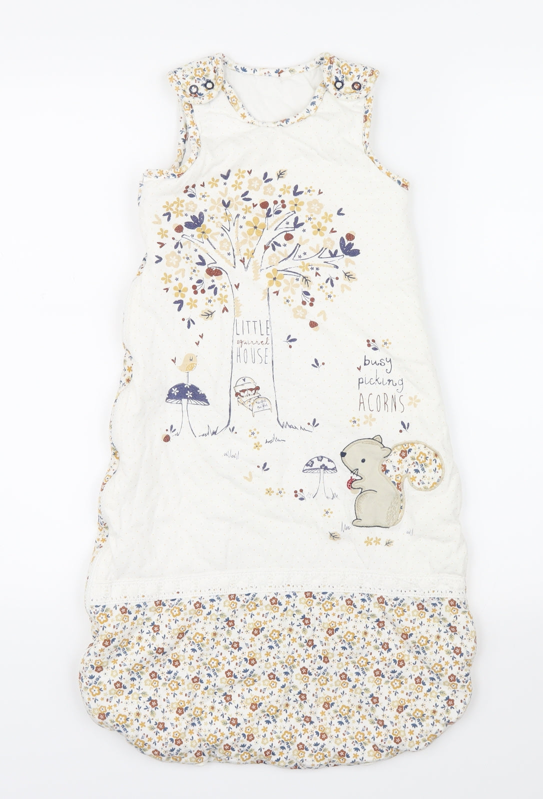 Tu  Baby White Geometric  Cami One Piece Size 12-18 Months  - Sleep bag