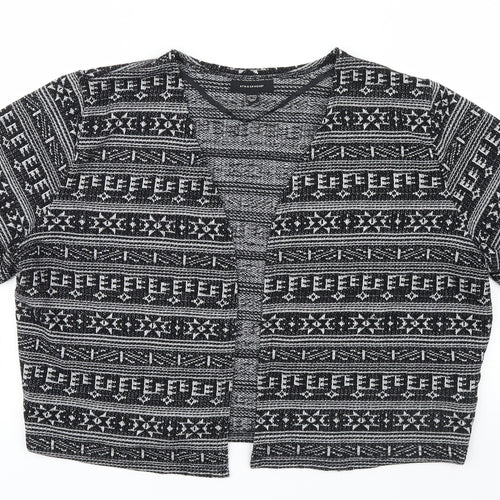 Atmosphere Womens Black Geometric Knit Cardigan Jumper Size 18