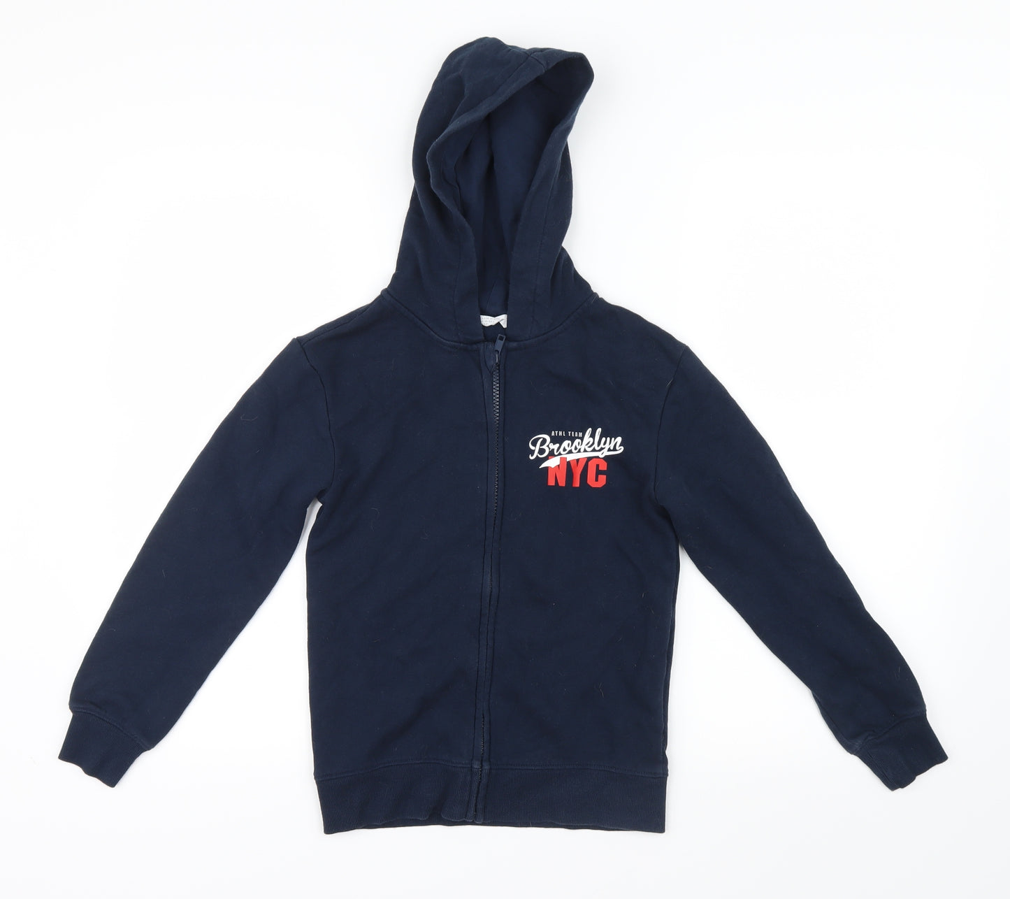 H&M Boys Blue   Full Zip Hoodie Size 8-9 Years
