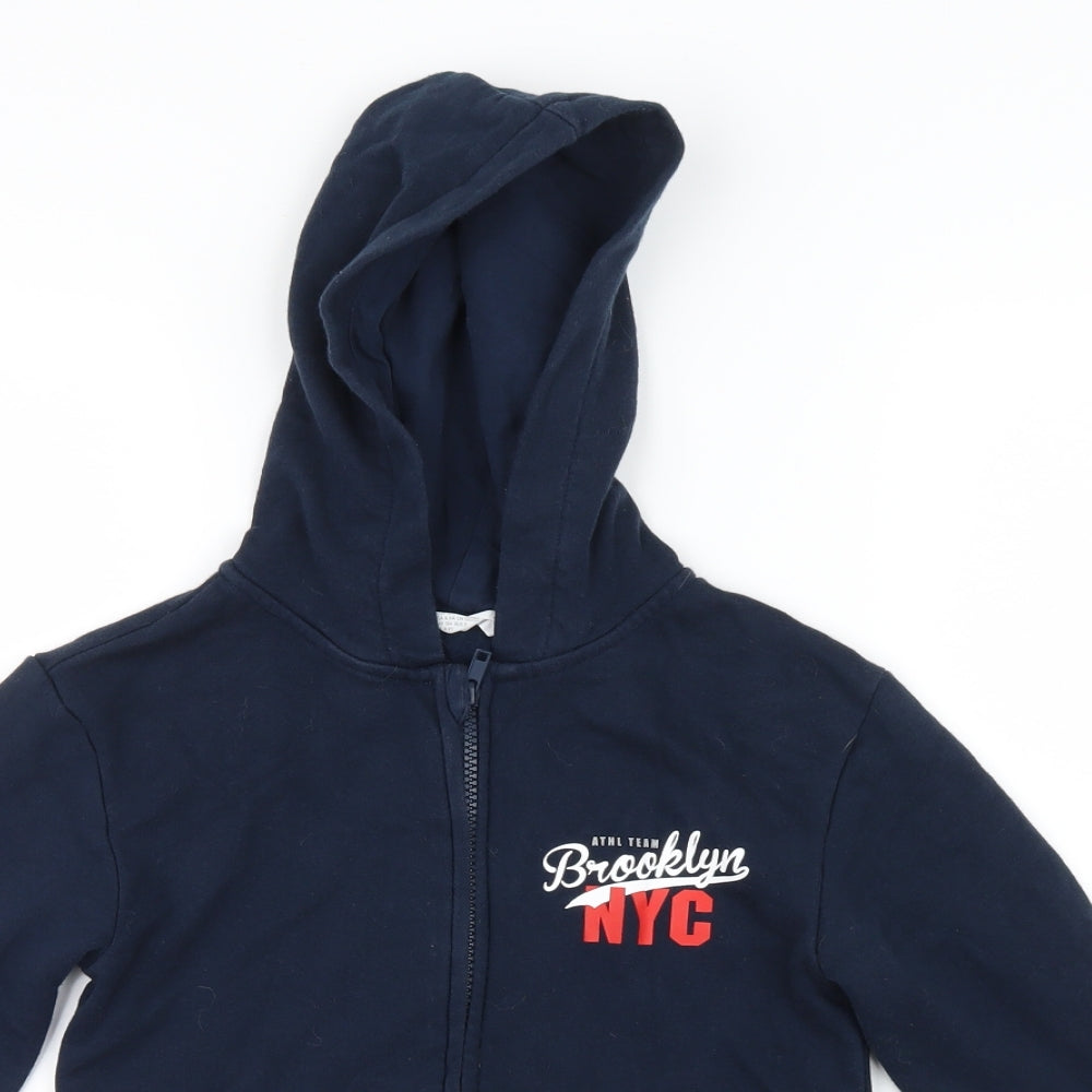 H&M Boys Blue   Full Zip Hoodie Size 8-9 Years