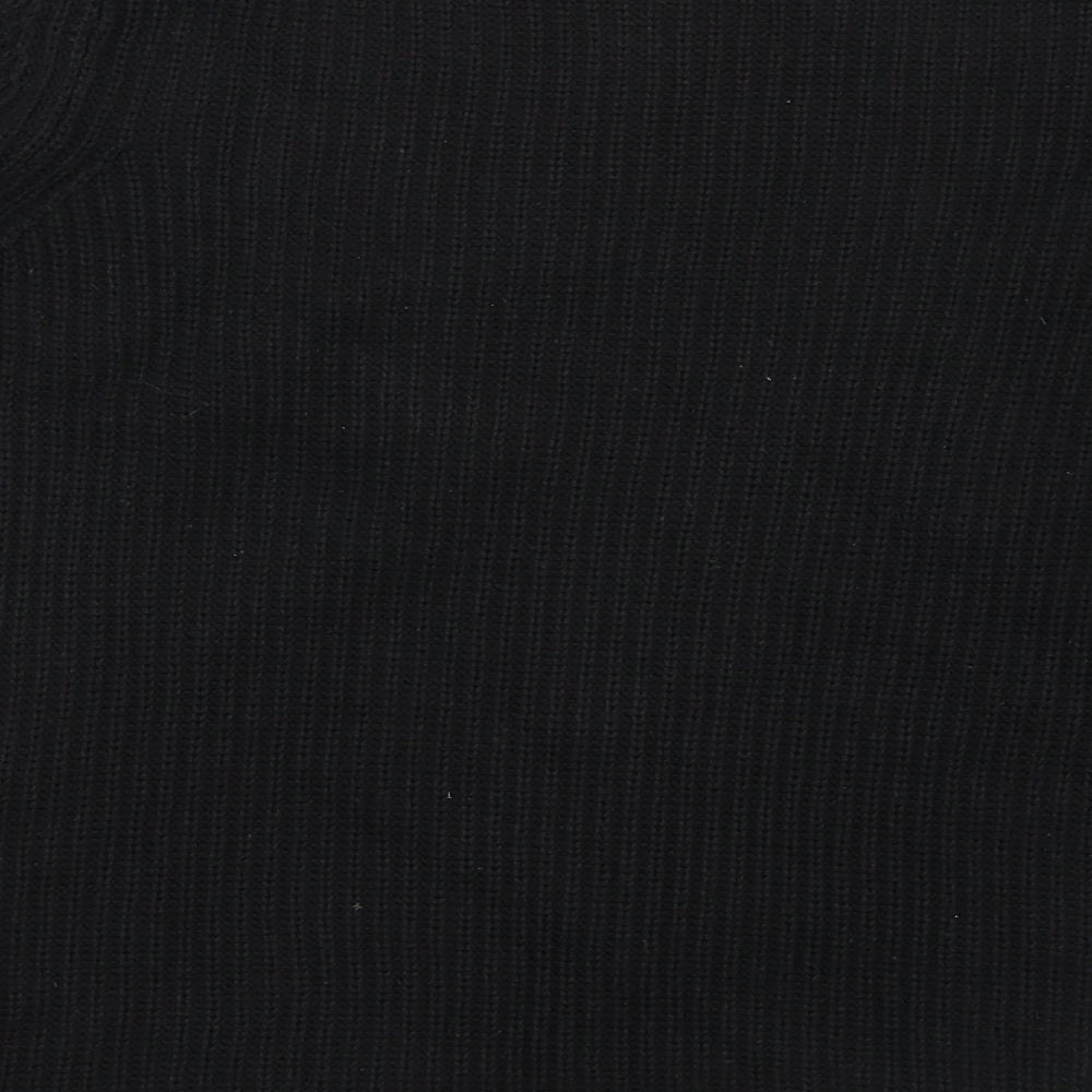 NEXT Womens Black  Knit Pullover Jumper Size 10  - Side zips