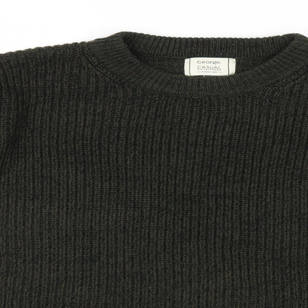 George Mens Green  Knit Pullover Jumper Size L