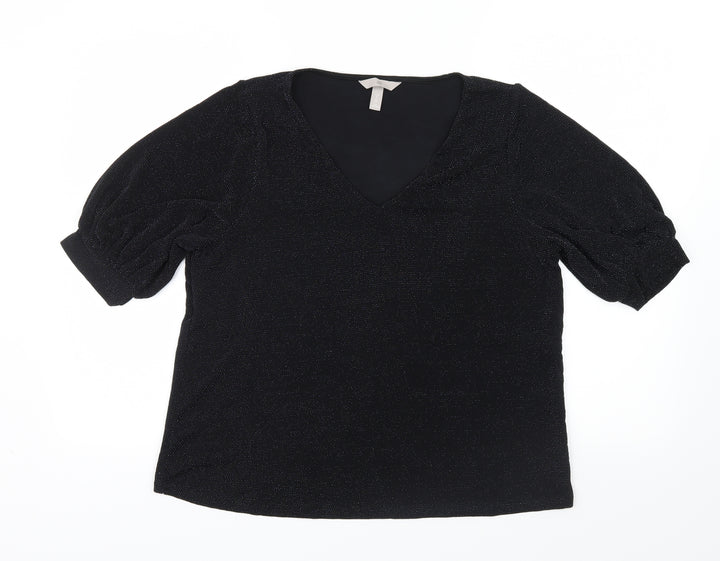 H&M Womens Black   Basic Blouse Size M