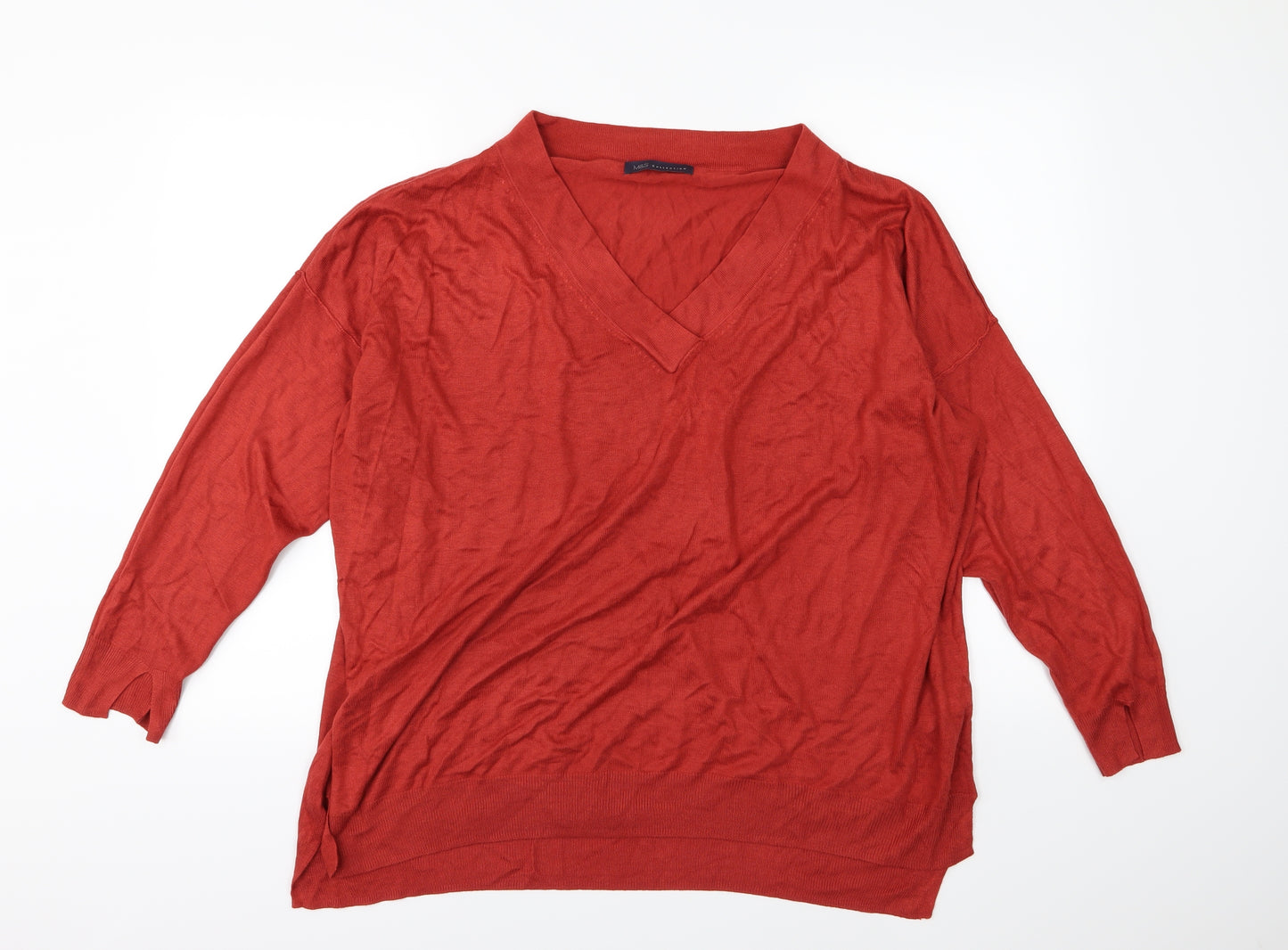 Marks and Spencer Womens Brown  Knit Pullover Jumper Size XL