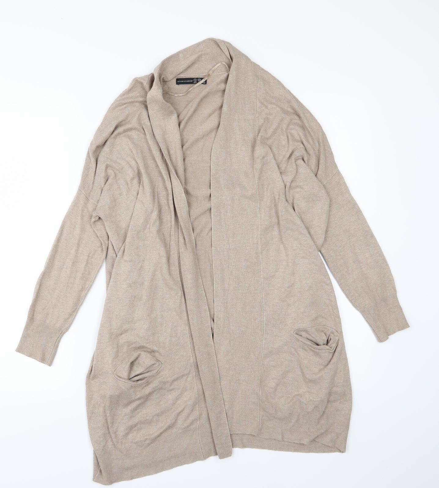 Atmosphere Womens Beige  Knit Cardigan Jumper Size 8