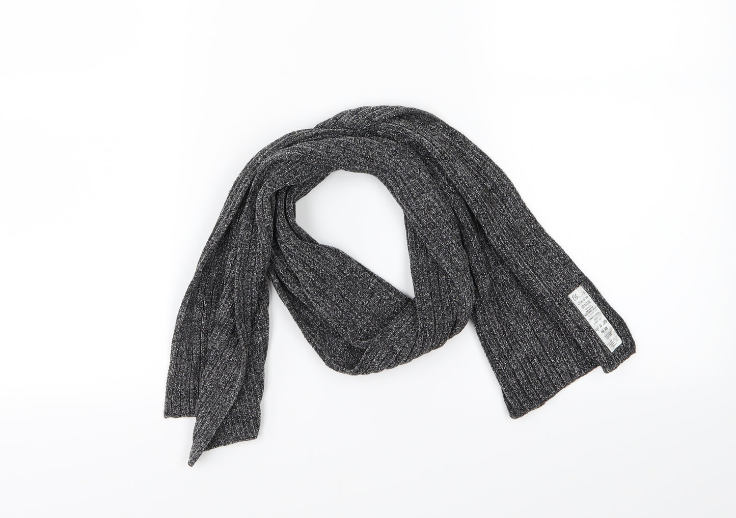 BHS Mens Grey  Knit Rectangle Scarf Scarf One Size