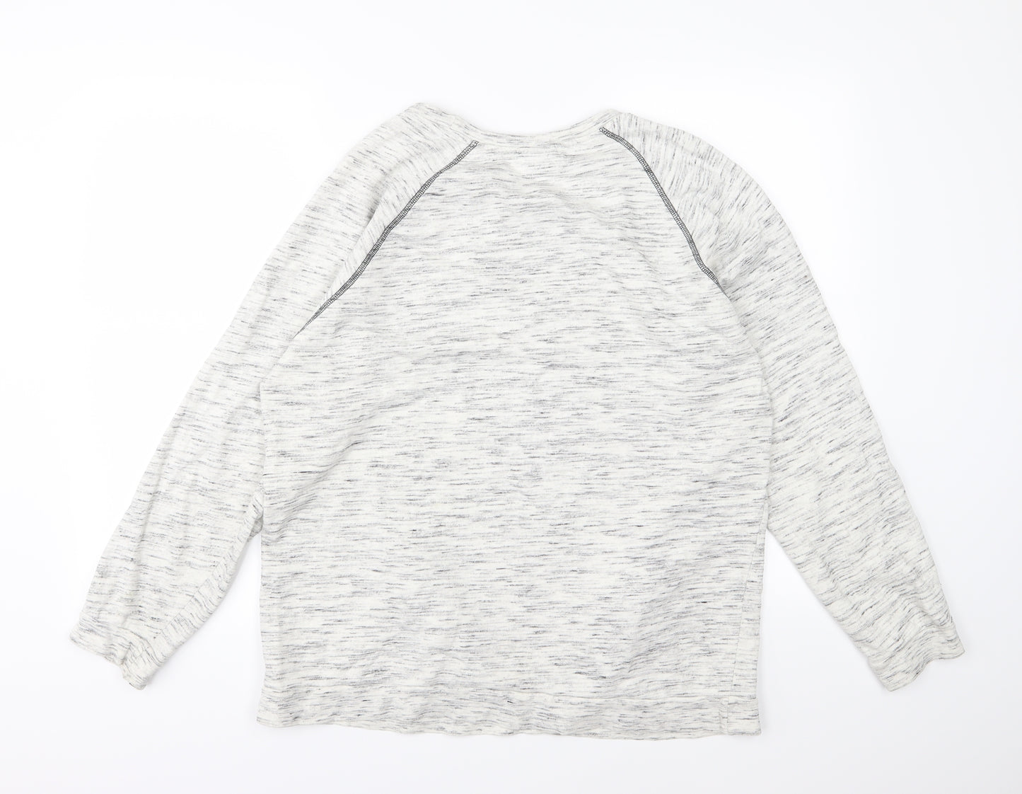 Sparkle & Fade Womens Ivory  Jersey Pullover Sweatshirt Size L