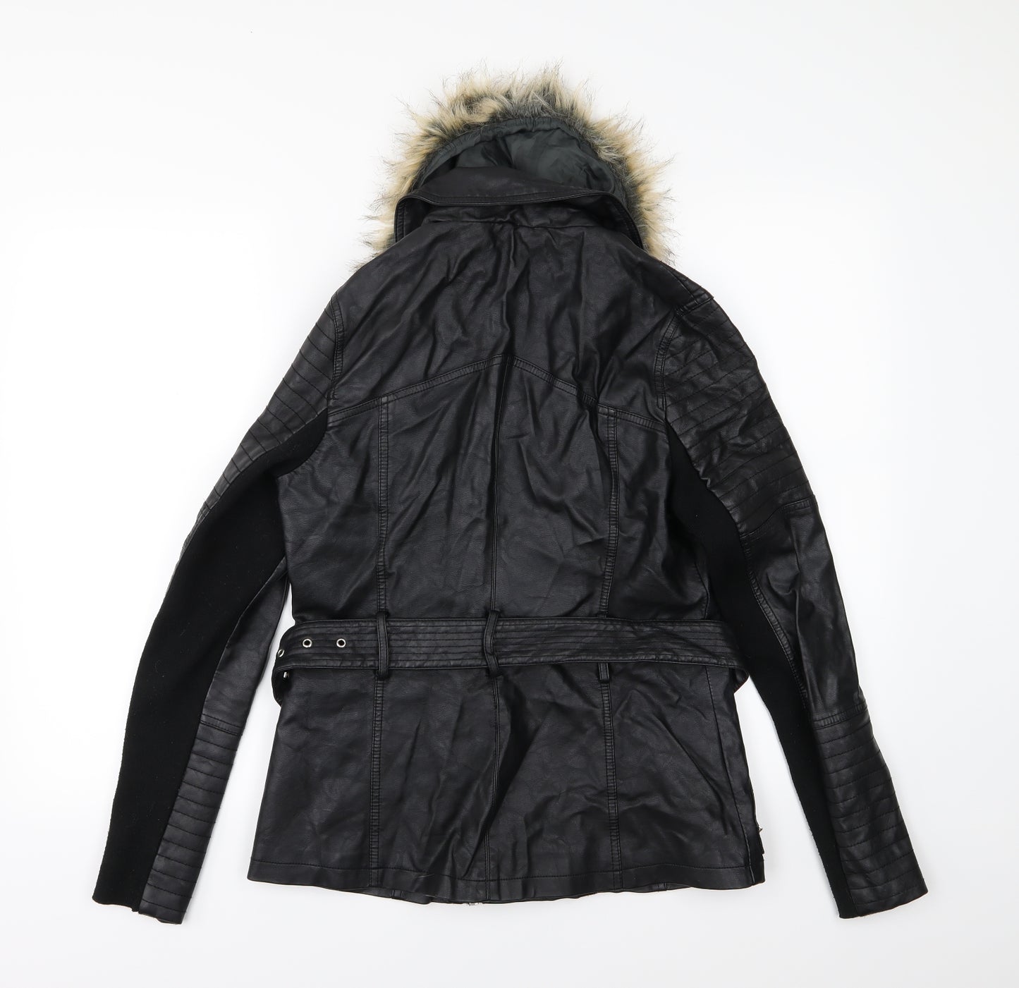 River Island Womens Black   Jacket  Size 10  - Leather Effect