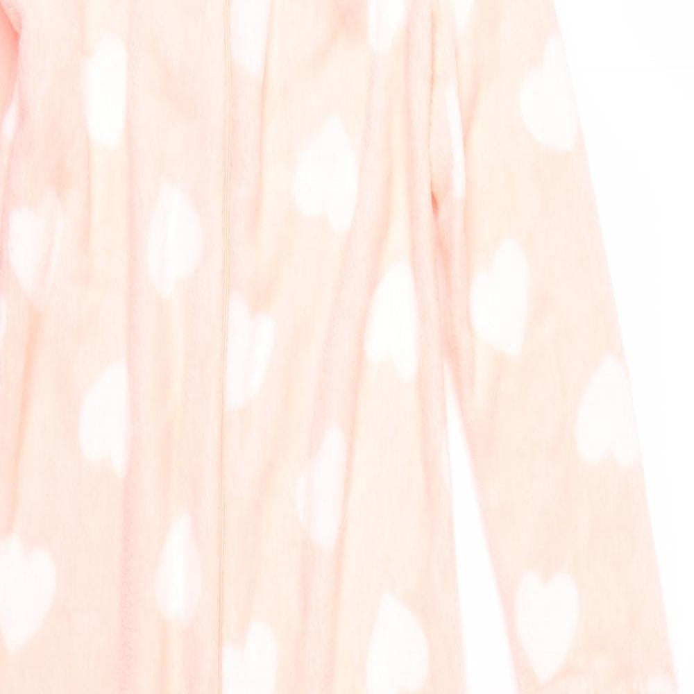 Primark Womens Pink  Fleece  One Piece Size XS  - Heart print