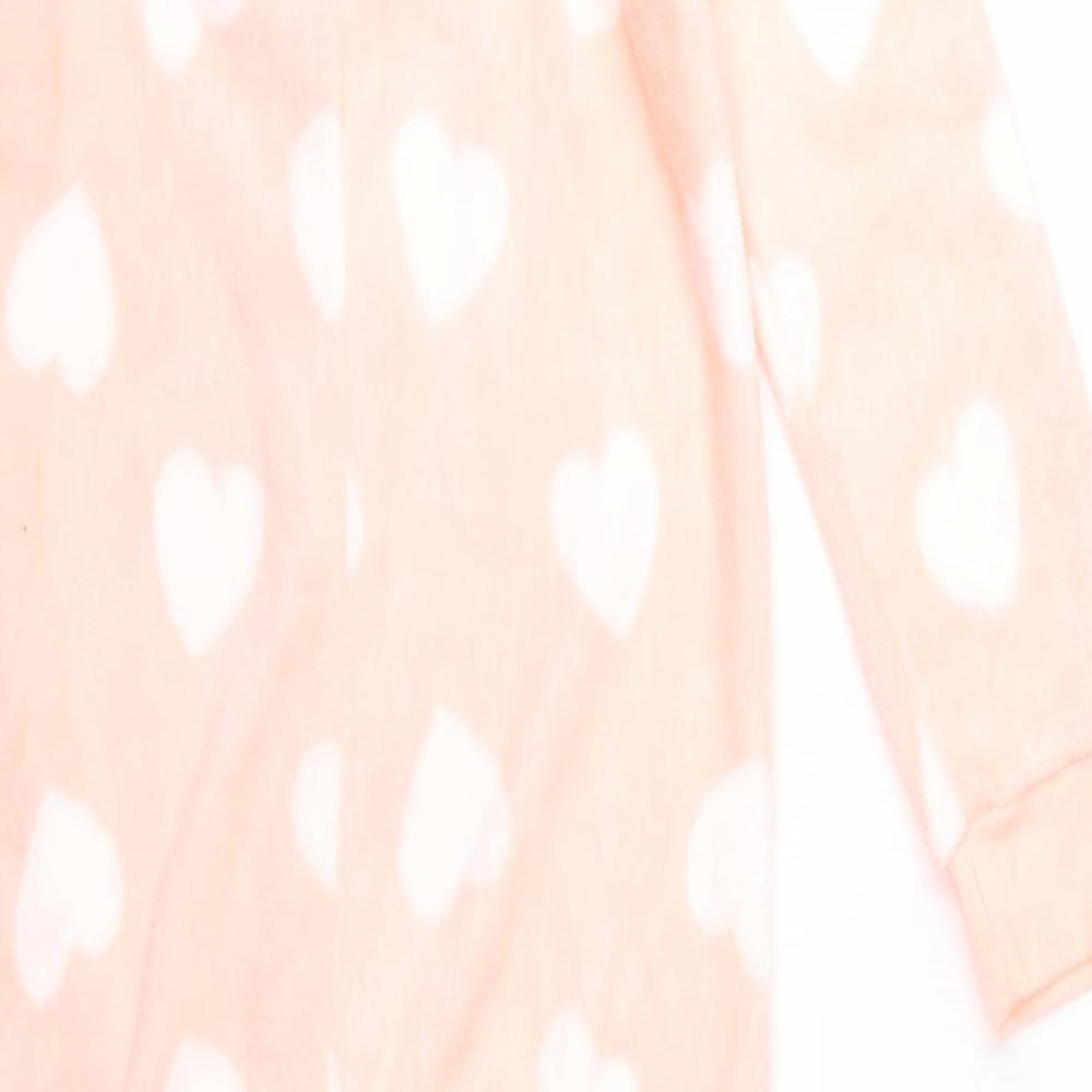 Primark Womens Pink  Fleece  One Piece Size XS  - Heart print