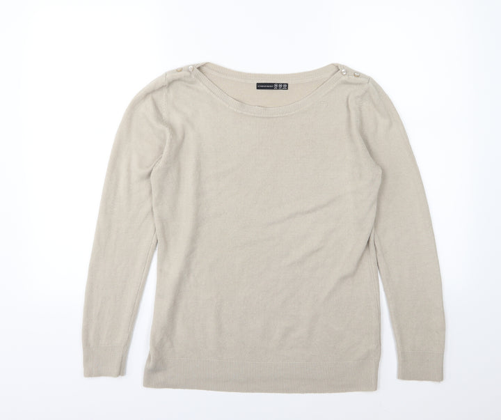 Atmosphere Womens Beige  Knit Pullover Jumper Size 18