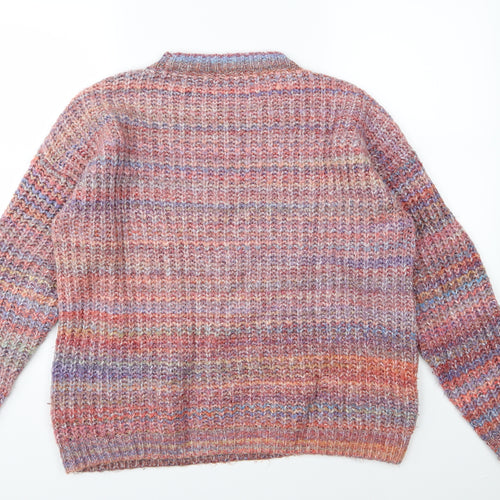 TU Womens Multicoloured Striped Knit Pullover Jumper Size 16