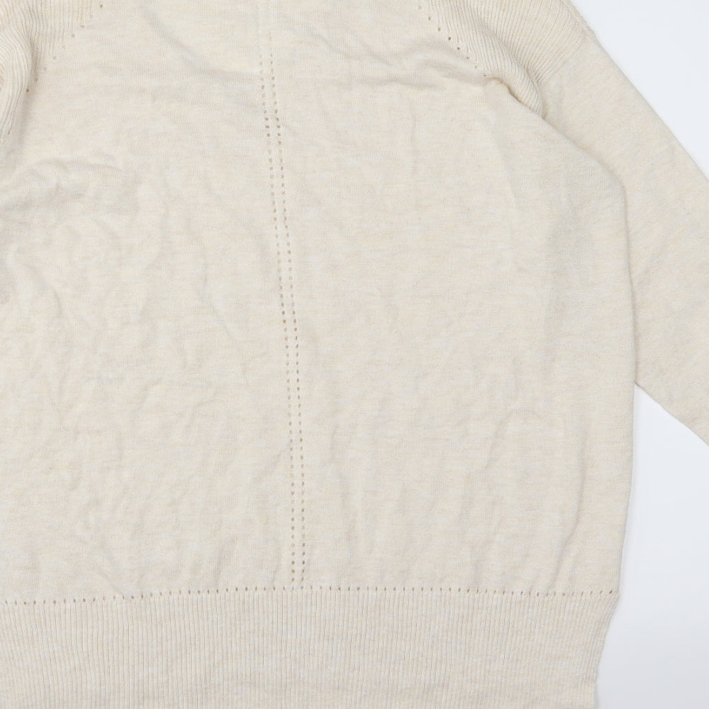 TU Womens Beige  Knit Pullover Jumper Size 14