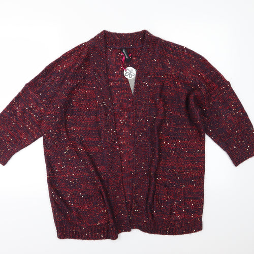 Marisota  Womens Purple  Knit Cardigan Jumper Size 16