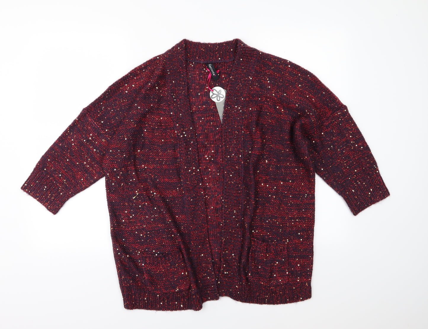 Marisota  Womens Purple  Knit Cardigan Jumper Size 16