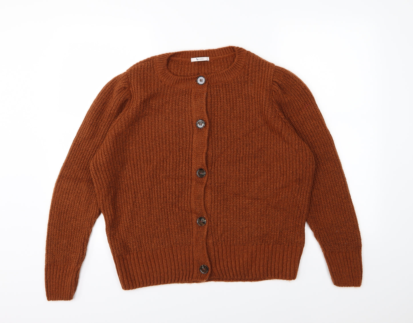 TU Womens Brown  Knit Cardigan Jumper Size 16