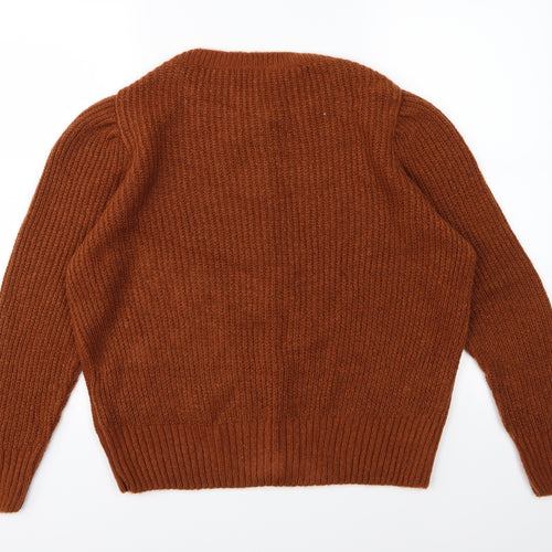 TU Womens Brown  Knit Cardigan Jumper Size 16