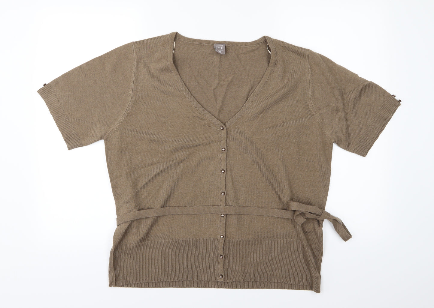 TU Womens Brown  Knit Cardigan Jumper Size 20