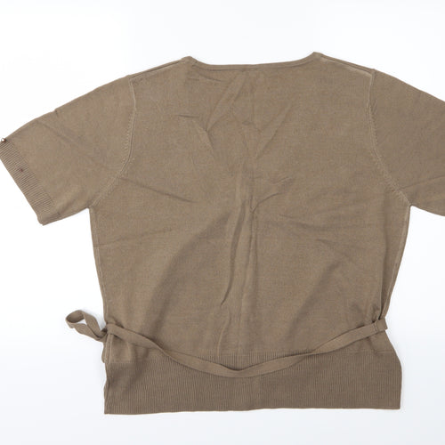 TU Womens Brown  Knit Cardigan Jumper Size 20