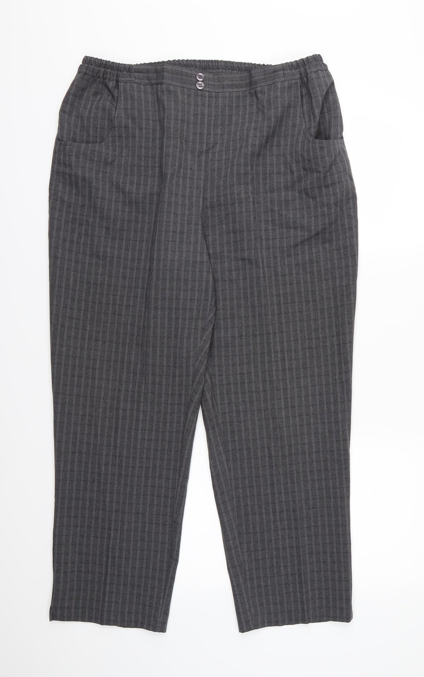 Special Collection Womens Grey Striped  Trousers  Size 18 L27 in