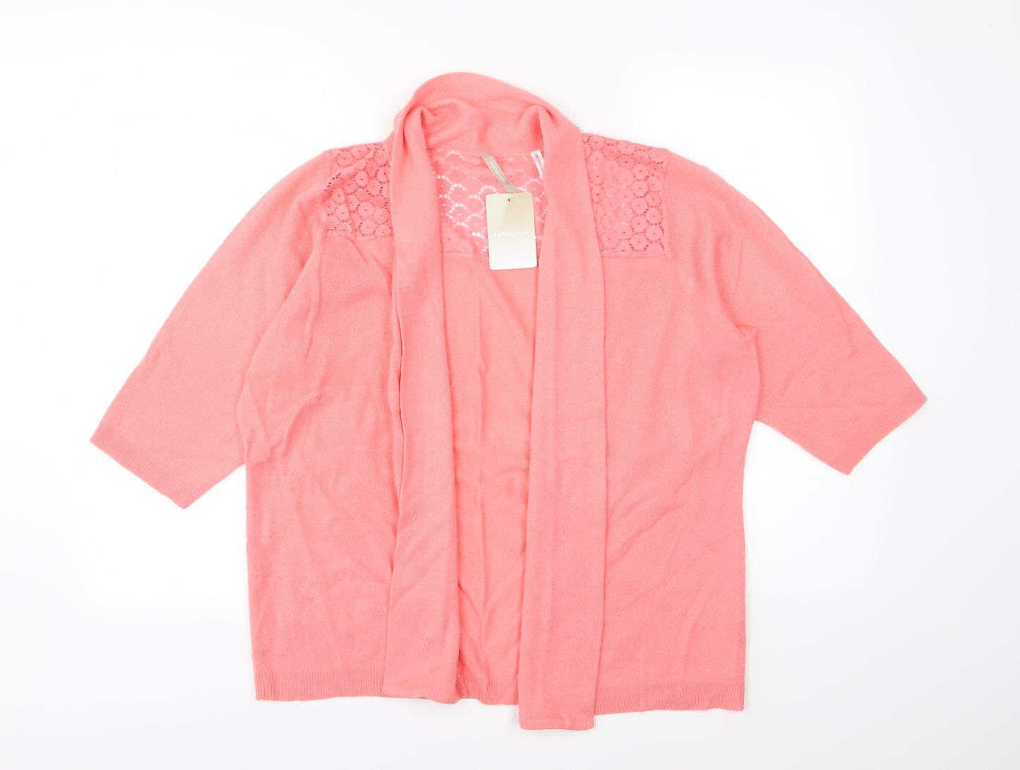 Anthology Womens Pink  Knit Cardigan Jumper Size 16