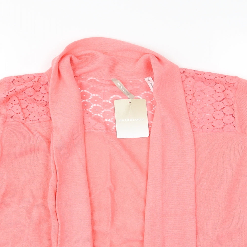 Anthology Womens Pink  Knit Cardigan Jumper Size 16