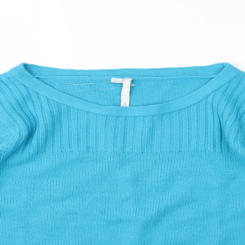 Note Womens Blue  Knit Pullover Jumper Size 16