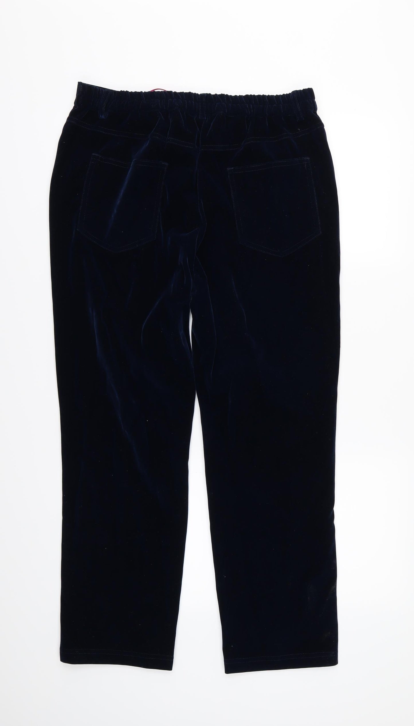 Marisota  Womens Blue  Velour Straight Jeans Size 16 L27 in