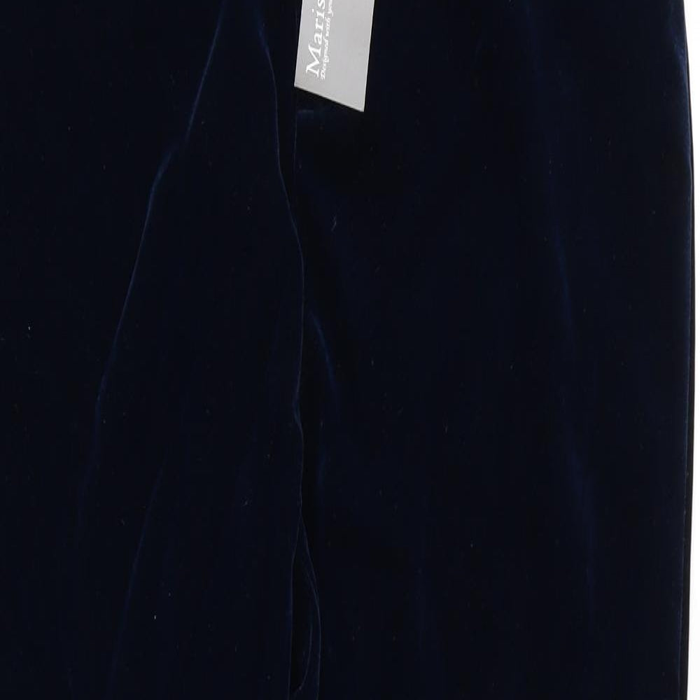 Marisota  Womens Blue  Velour Straight Jeans Size 16 L27 in