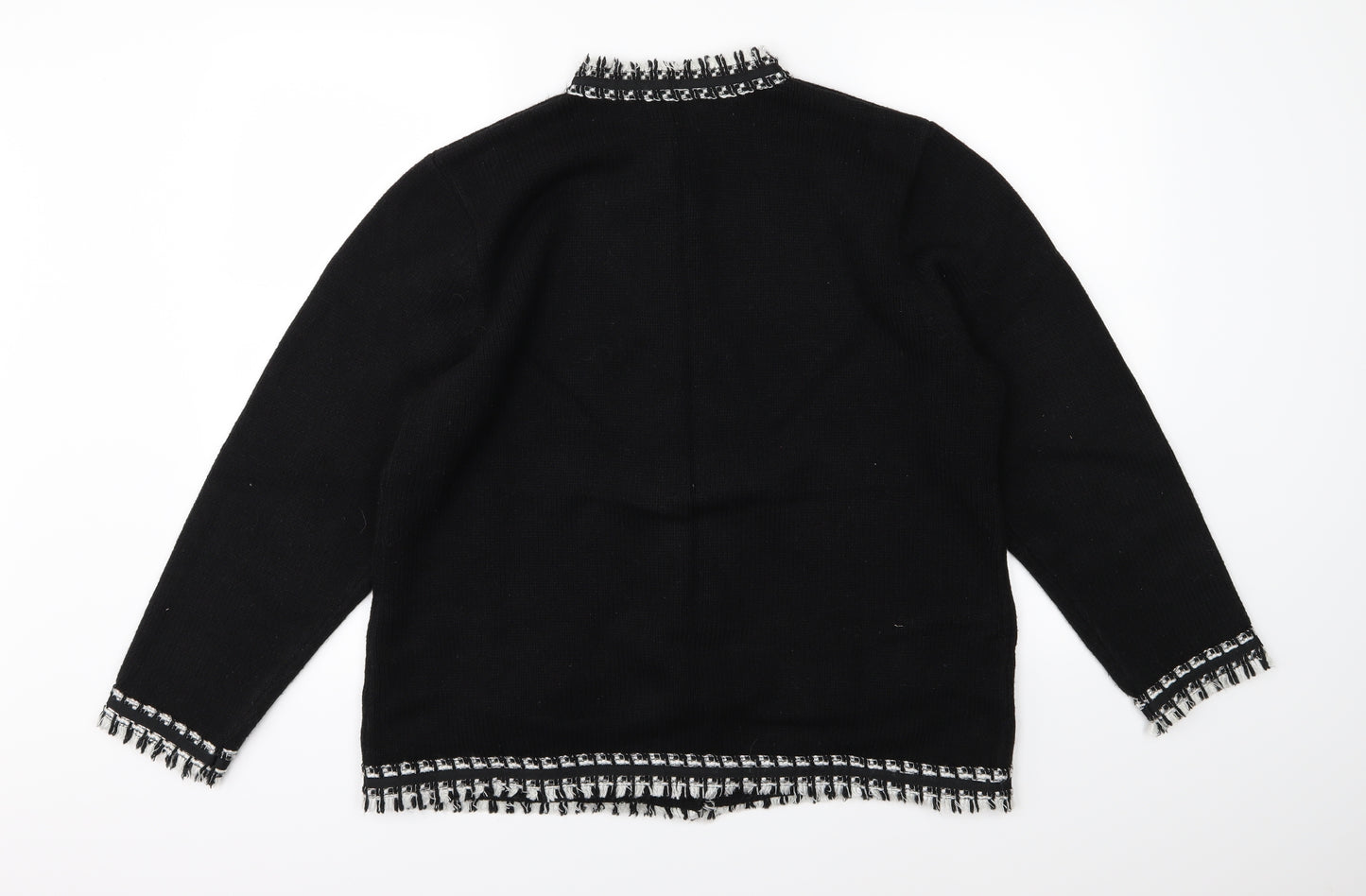 Classics Womens Black  Knit Cardigan Jumper Size 16